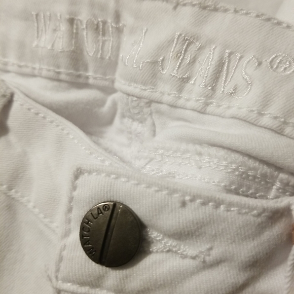 Watch LA White Denim Distressed Skinny Jeans Sze 5 - Picture 5 of 5